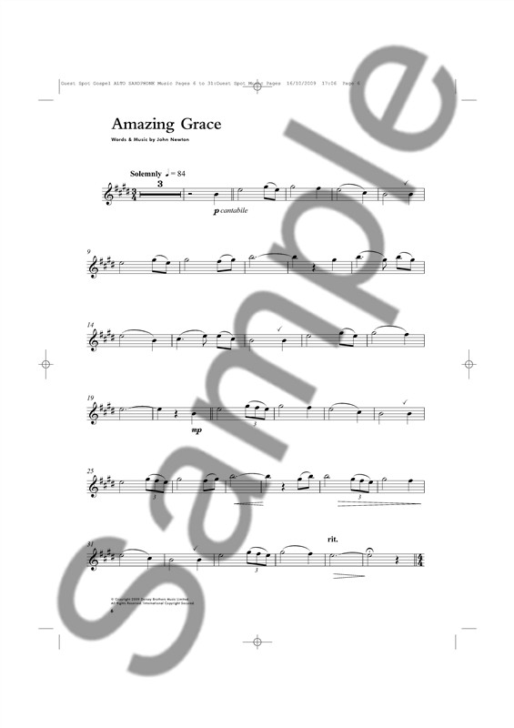 Guest Spot: Gospel Play-Along For Alto Saxophone