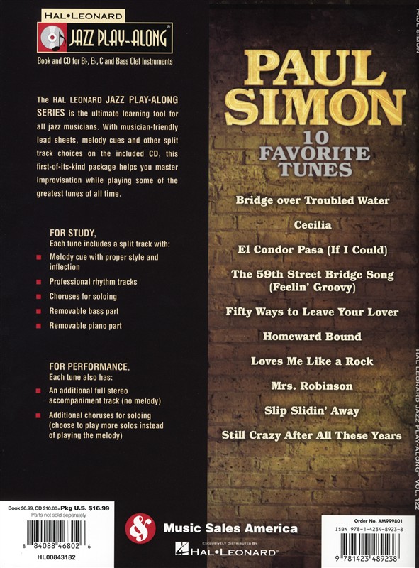 Jazz Play-Along Volume 122: Paul Simon