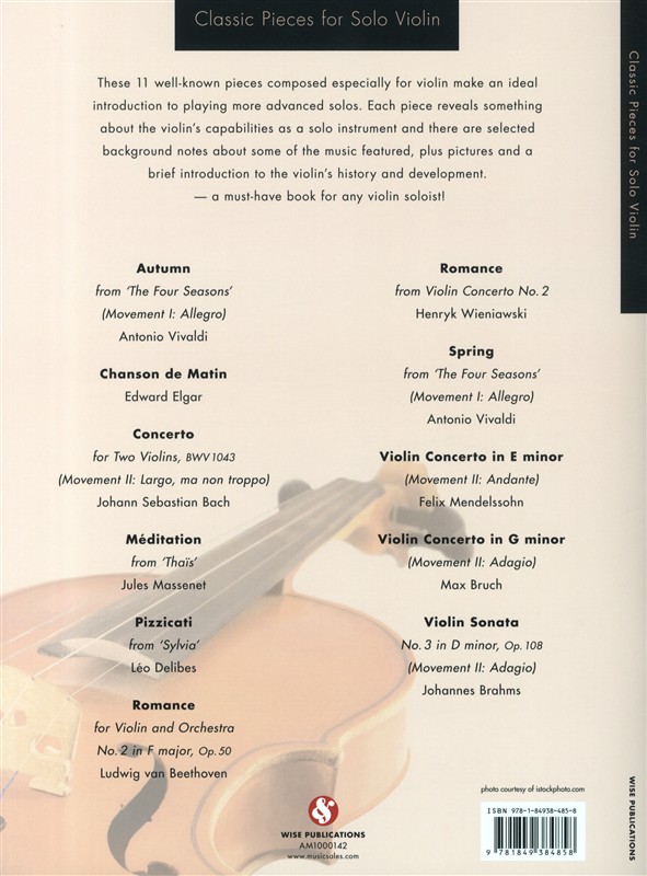 Classic Pieces For Solo Violin