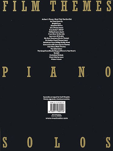Film Themes Piano Solos