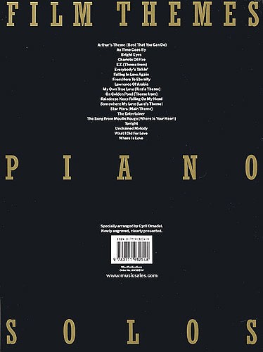 Film Themes Piano Solos