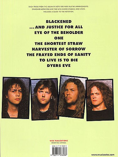 Metallica: ...And Justice For All Guitar Tab Edition