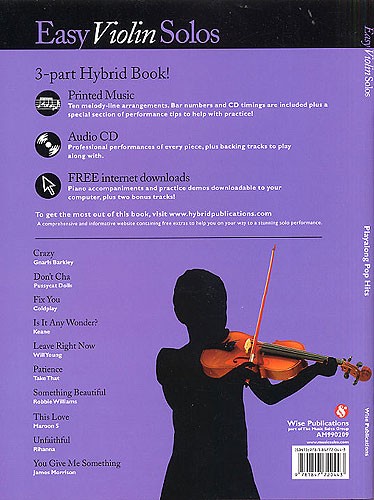 Solo Dbut Series: Easy Violin Solos: Playalong Pop Hits (Book/CD)