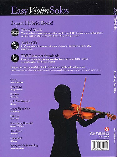 Solo Début Series: Easy Violin Solos: Playalong Pop Hits (Book/CD)