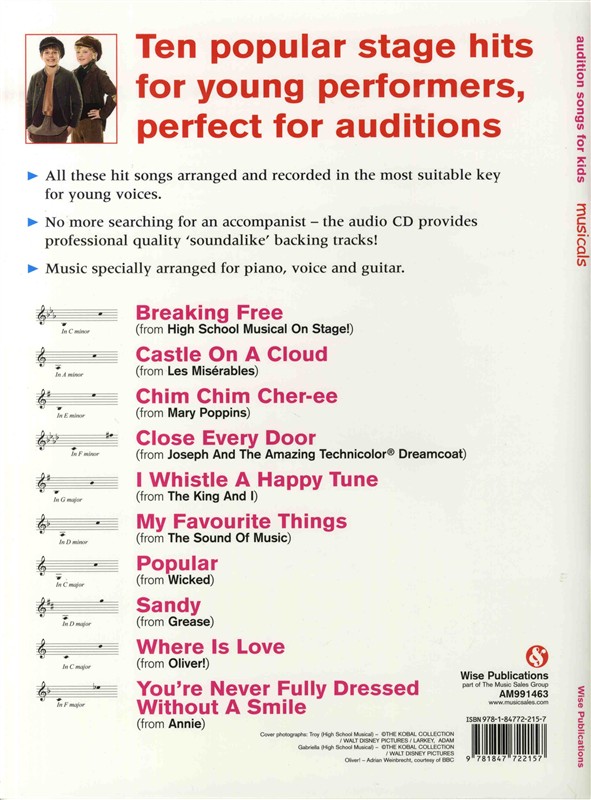 Audition Songs For Kids Musicals