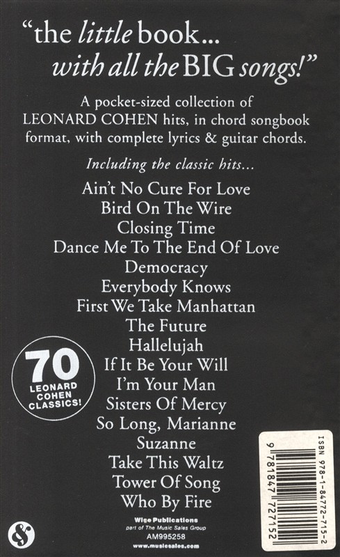 The Little Black Songbook: Leonard Cohen