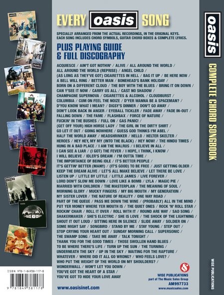 Oasis: Complete Chord Songbook (2009 Revised Edition)