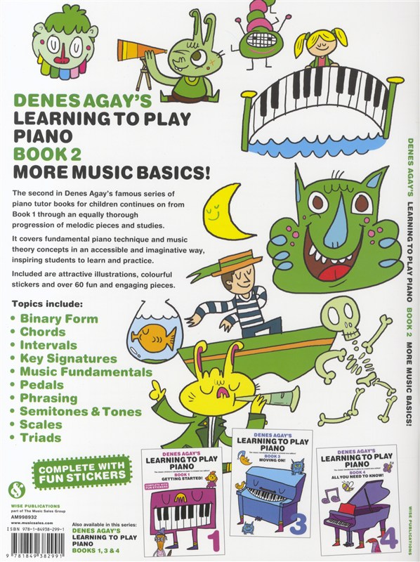 Denes Agay's Learning To Play Piano - Book 2 - More Music Basics!
