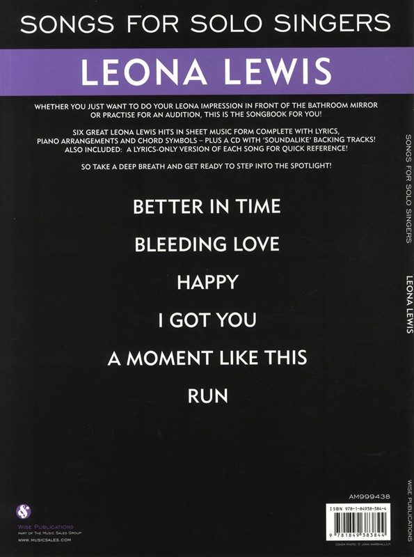 Songs For Solo Singers: Leona Lewis