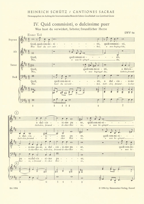 Heinrich Schütz: Passionsmotetten SWV 56-60