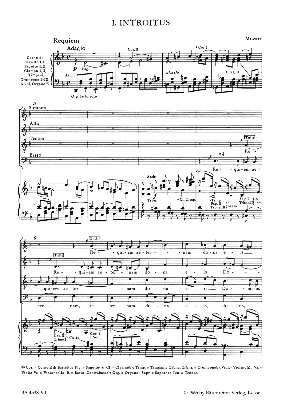 Wolfgang Amadeus Mozart: Requiem KV 626 / Vocal score