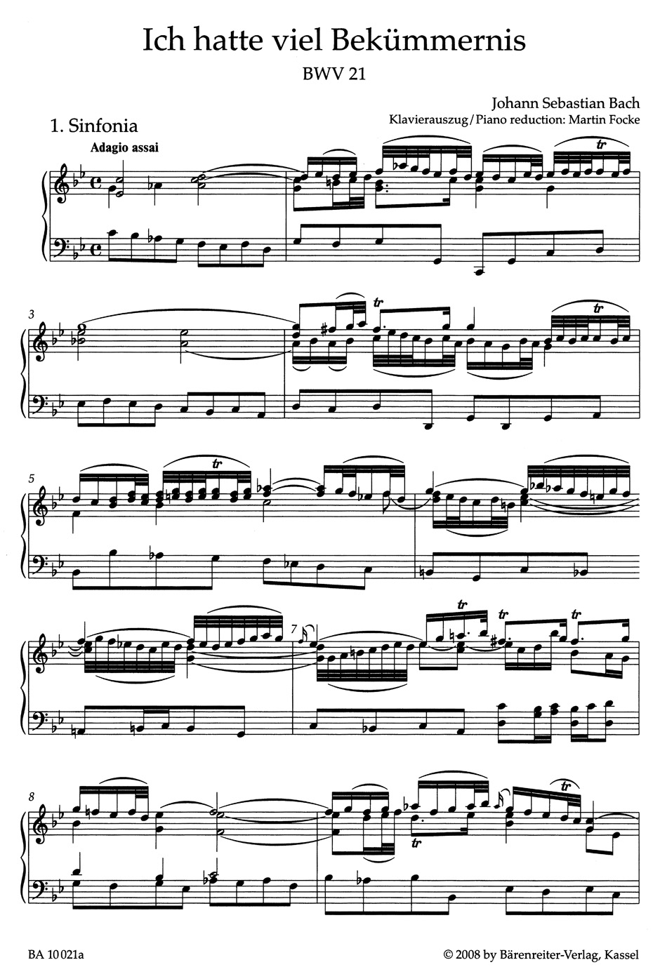 Johann Sebastian Bach: Lord my God, my heart and soul were sore distrest BWV 21