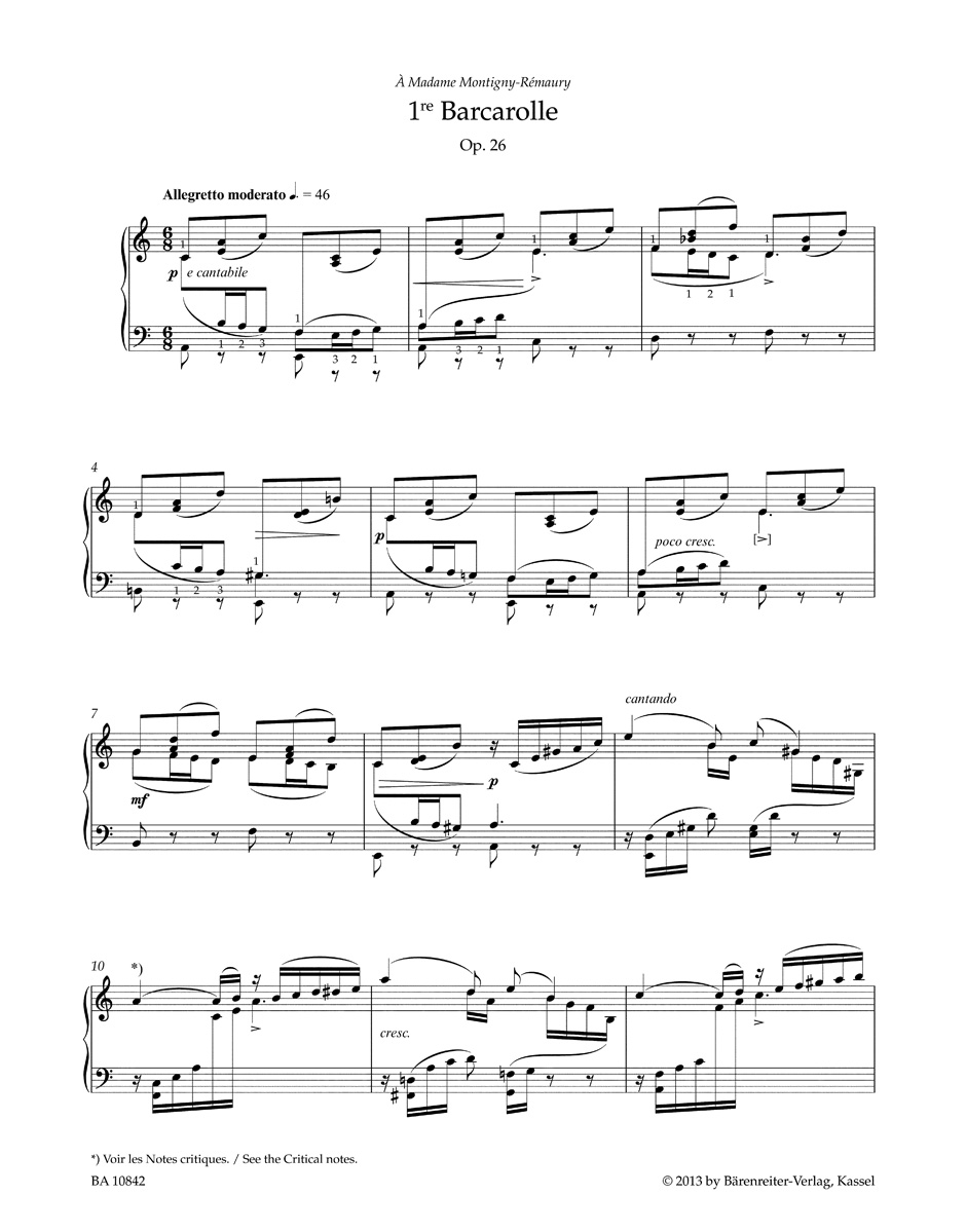 Gabriel Fauré: Barcarolles