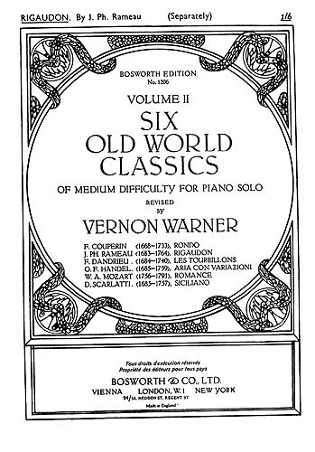 Six Old World Classics 2 Warner Pf