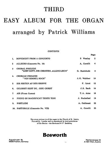 Williams: Third Easy Album For The Organ