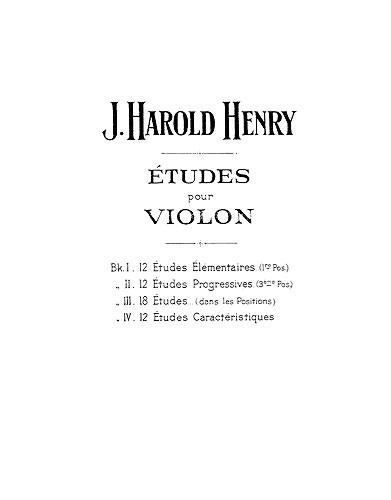 Henry, Jh 12 Etudes Progressives 2 Vln