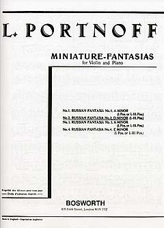 Leo Portnoff: Russian Fantasia No.2 In D Minor For Violin And Piano