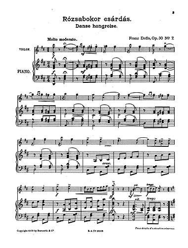 Franz Drdla: Hungarian Dances Op.30 No.7 'Roszabokor Csardas'