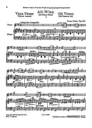 Franz Drdla: Old Vienna Op.226