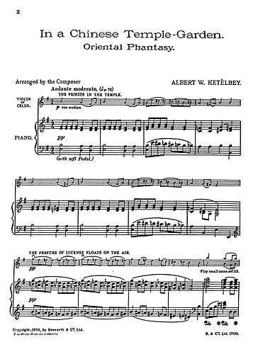 Albert Ketelbey: In A Chinese Temple Garden (Cello/Piano)