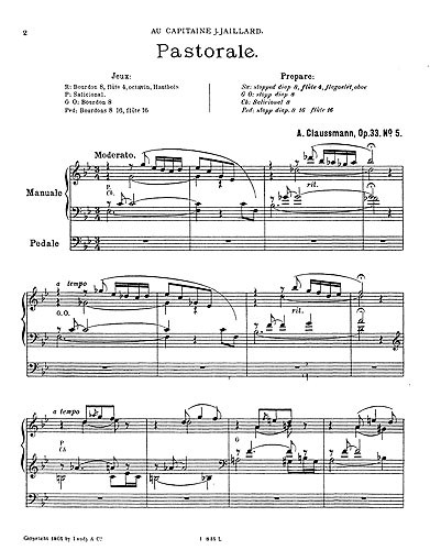 Aloys Claussman: Pastorale Op.33 No.5