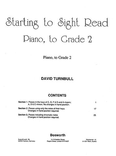 David Turnbull: Starting To Sight Read Piano To Grade 2
