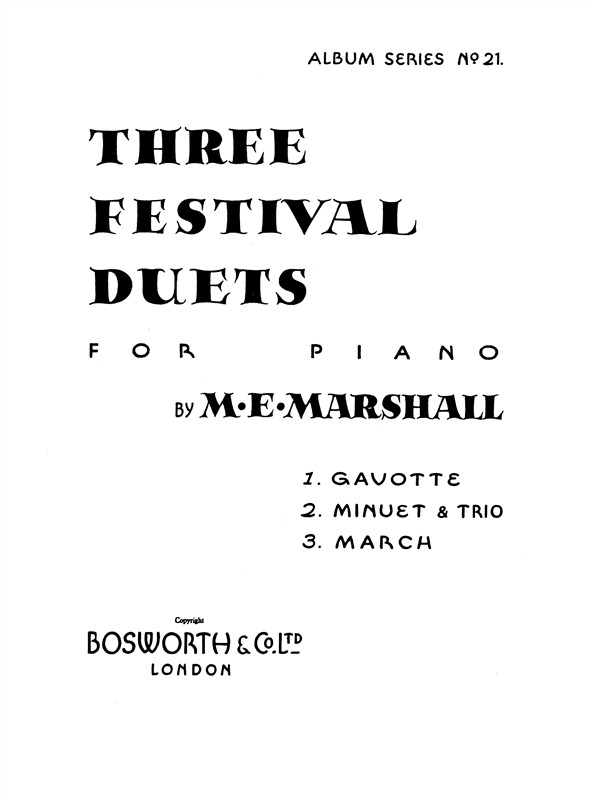 Marshall, Me Three Festival Duets Pfduet