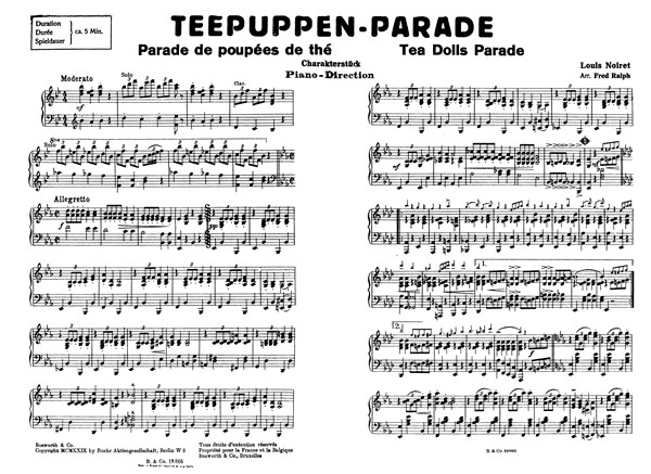 L. Noiret: Tea Dolls' Parade (Piano Score/Parts)