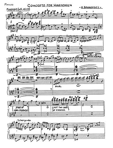 Michael Spivakovsky: Concerto For Harmonica And Orchestra (Piano Reduction)