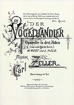 Carl Zeller: Der Vogelhndler (Vocal Score)