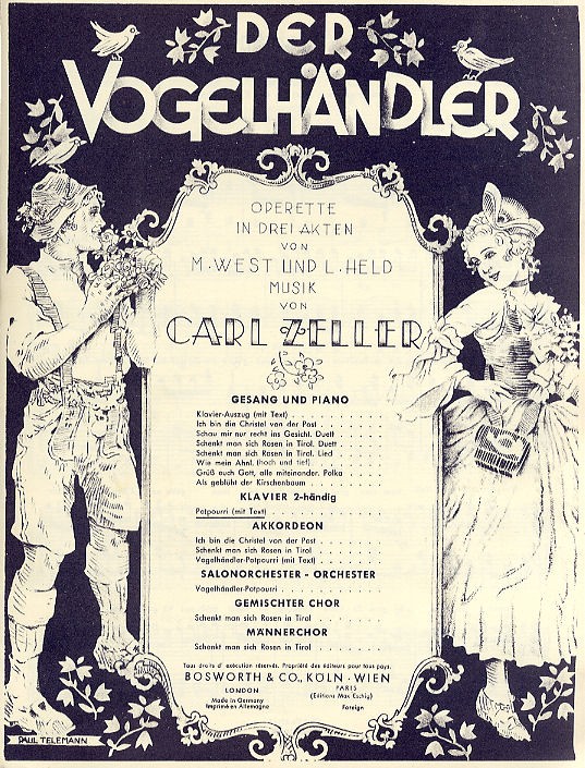 Carl Zeller: Der Vogelhandler (Voice/Piano)