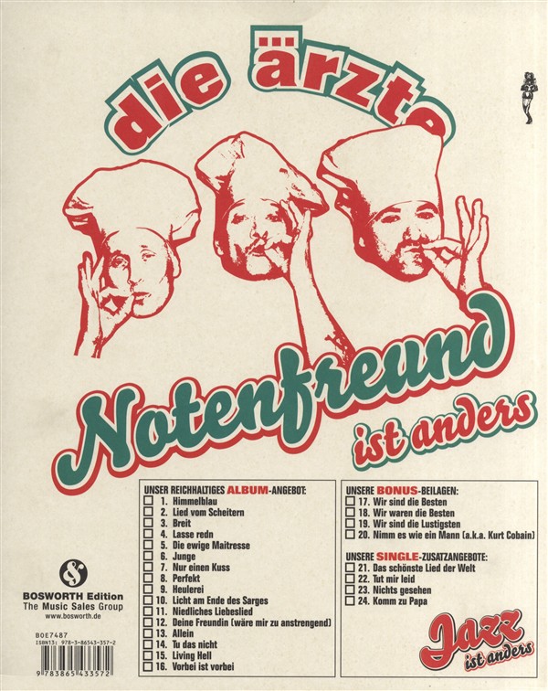 Die Ärzte: Jazz Ist Anders - Notenfreund