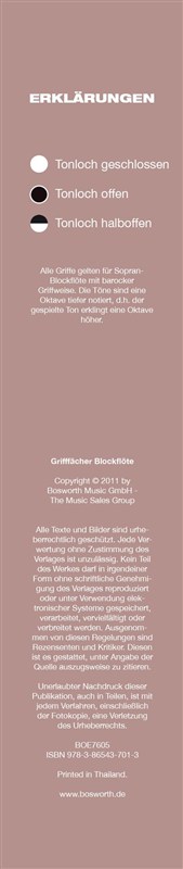 Grifffächer Blockflöte