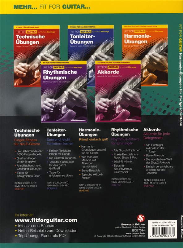 Michael Morenga: Fit For Guitar - Harmonie-Übungen Für Fortgeschrittene
