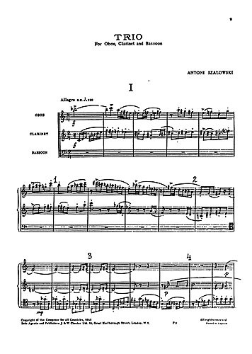 Szalowski: Trio (Miniature Score)