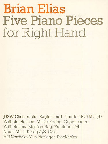 Brian Elias: 5 Pieces For The Right Hand