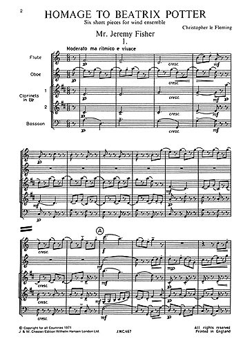 Fleming: Homage To Beatrix Potter (Score and Parts)