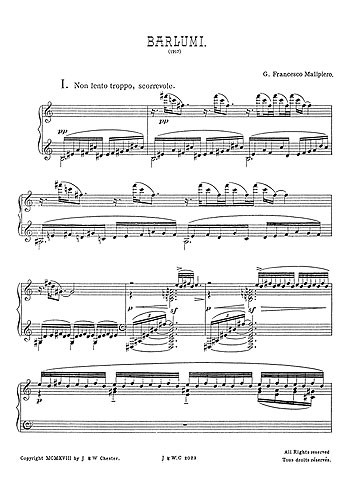 Malipiero: Barlumi for Piano