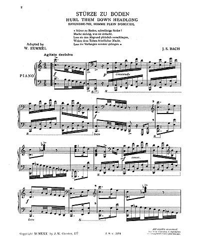J.S.Bach/Walter Rummel: Hurl Them Down Headlong