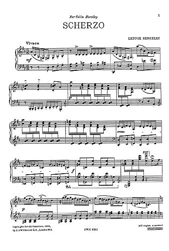 Lennox Berkeley: Scherzo Op.32 No.2