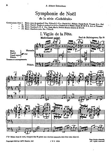Paul De Maleingreau: Symphonie De Noel Op.19