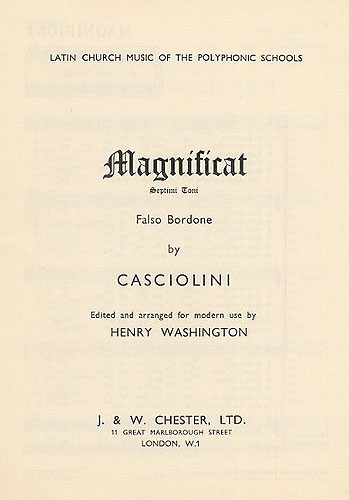 Claudio Casciolini: Magnificat Tone VII