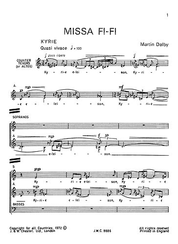 Dalby: Missa Fi-fi (Vocal Score)