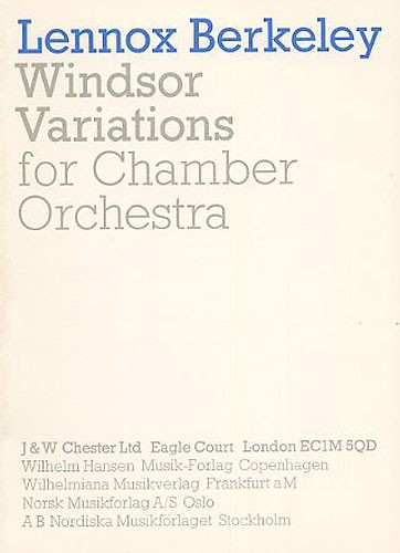 Lennox Berkeley: Windsor Variations Op.75 (Miniature Score)