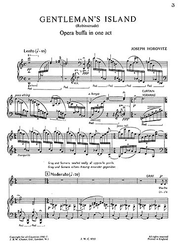 Joseph Horovitz: Gentleman's Island (Vocal Score)