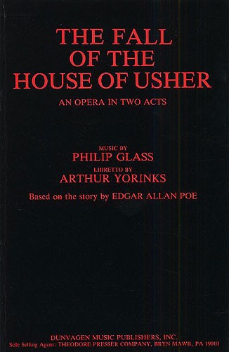Glass The Fall Of The House Of Usher (e) Libretto