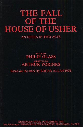 Glass The Fall Of The House Of Usher (e) Libretto