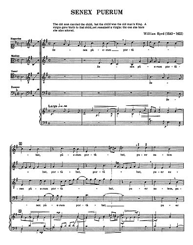 Byrd, W Senex Puerum Satb (From Chester Motet Book 2-english)