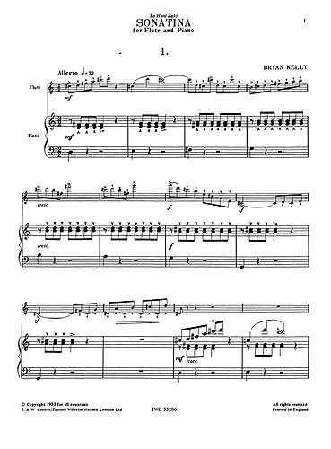 Bryan Kelly: Sonatina for Flute and Piano