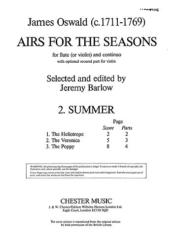 Oswald Airs For The Seasons: No.2 Summer Flute And Piano